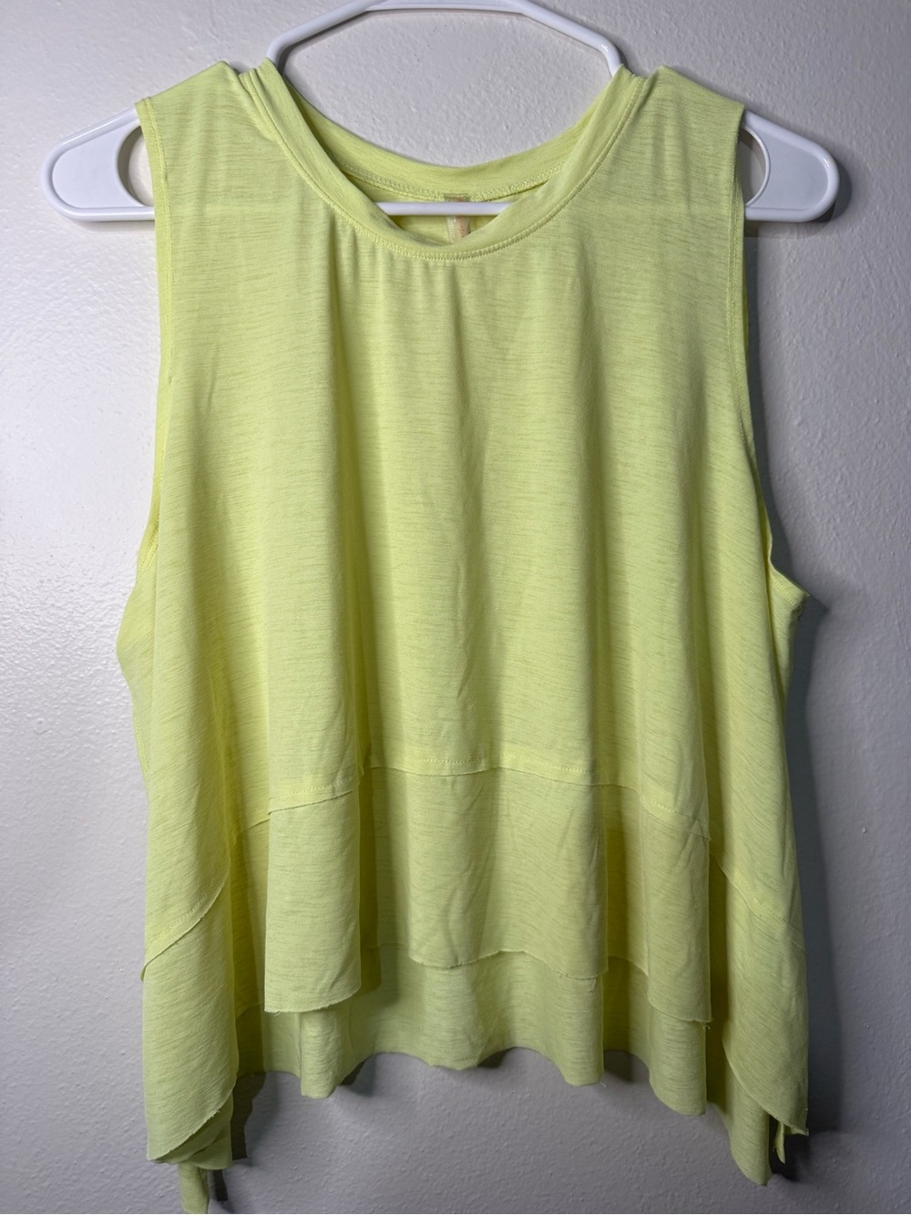 FP Movement by Free People Neon Yellow Layered Tank